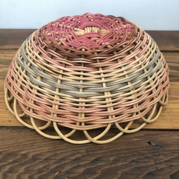 Handmade Hand dyed Boho basket one of a kind Cottagecore - Picture 7 of 15